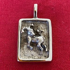 Aries I Ram I Sterling I Zodiac Pendant